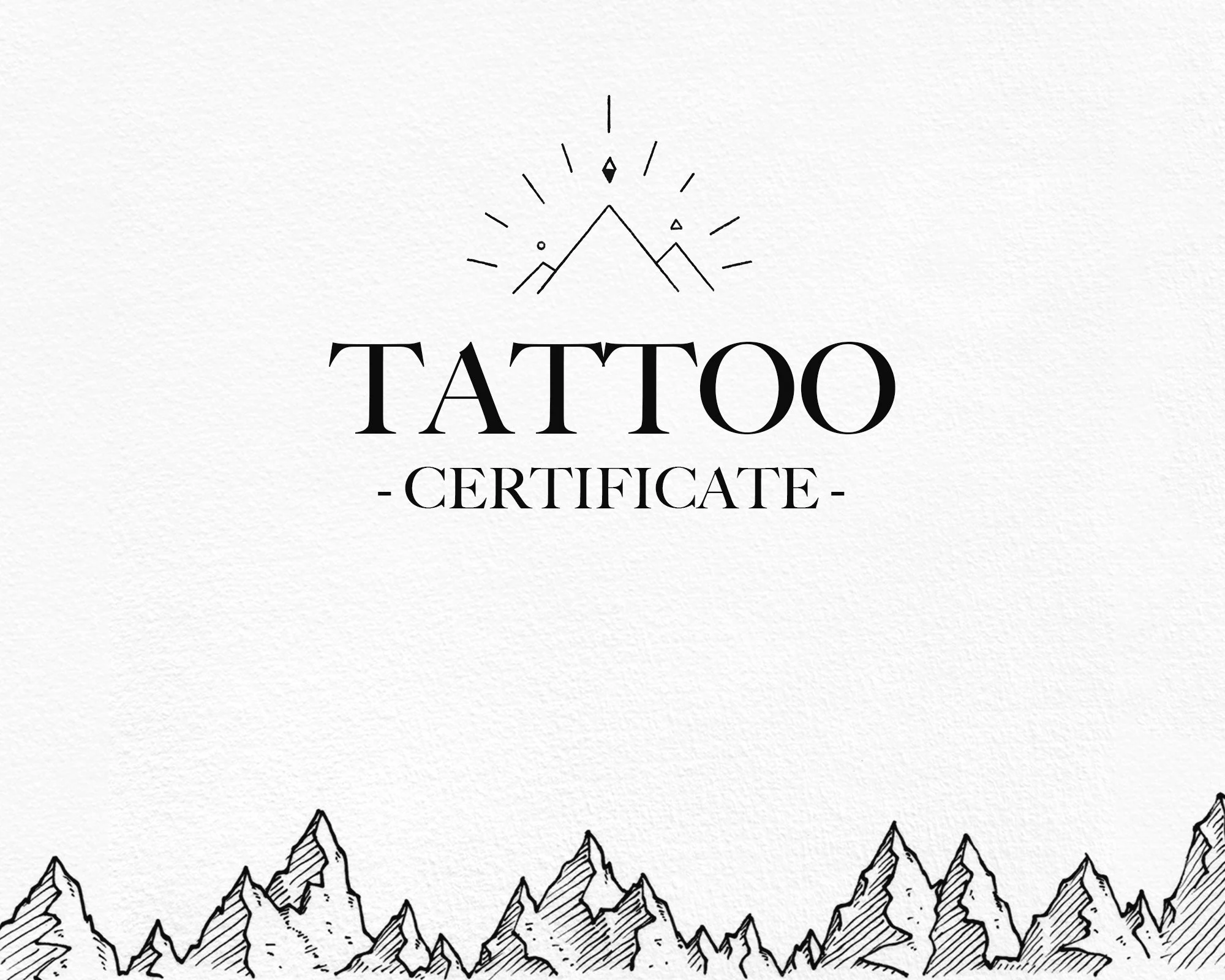 Tattoo Certificate